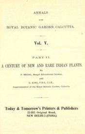 Cover of A Century Of New And Rare Indian Plants