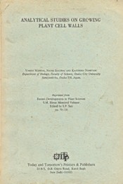 Cover of Analytical Studies on Growing Plant Cell Walls