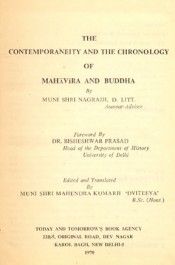 Cover of Contemporaneity and the Chronology of Mahavira & Budha