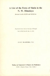 Cover of A List of the Ferns of Simla & North Western Himalayas